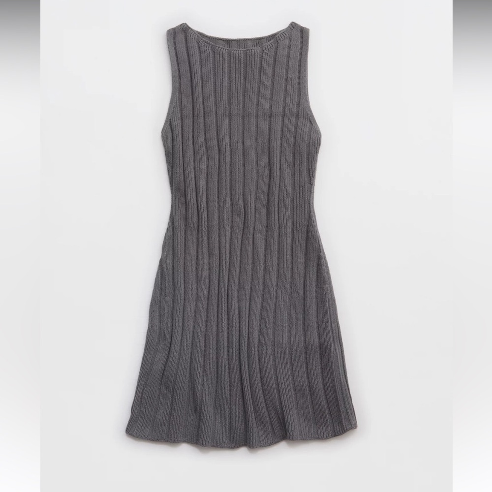 Aerie Sweater Mini Dress gray